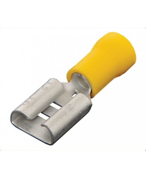 Yellow 9.2mm Female Half Insulated Spade Crimp,1000 Pack H1822