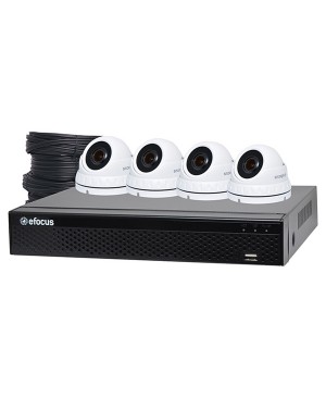 eFocus 5MP Surveillance CCTV DVR + 4 Camera Dome Package S9900J