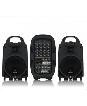 Behringer PPA500BT 500W 6-Ch Portable PA, Bluetooth, Multi-FX