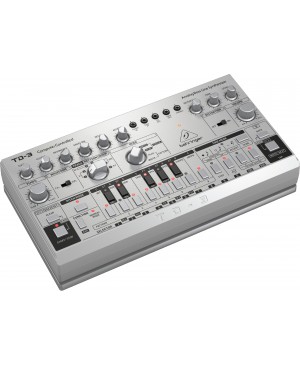 Behringer TD-3-SR Analog Bass Line Synthesizer, VCO, VCF, 16-Step, Silver