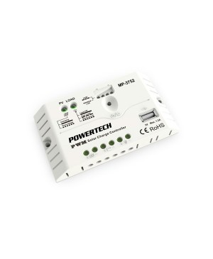 Powertech 12/24V 20A Solar Charge Controller with USB • MP3752