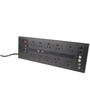 10 Way Home Theatre Surge Protected Powerboard MS4033