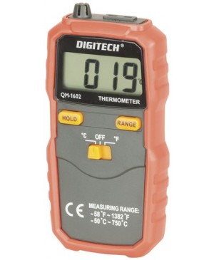 Digitech Digital Thermometer,K Type Thermocouple -50 to +750 Celsius · QM1602