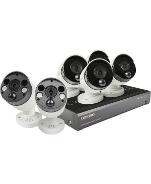 Concord 8 Ch 4K NVR Package,4xPIR IP Cameras,2xPIR Floodlight Cam CNK8868PFA-A