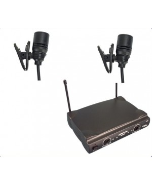 CLEARANCE: Complete Wireless Microphone System, 2 Lapel Mics WM222-LP+LP