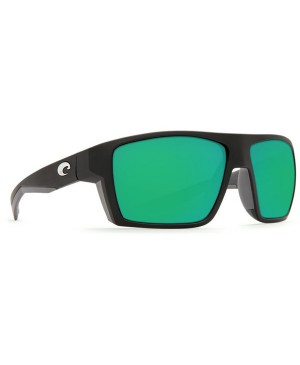 Costa Bloke Sunglasses, Black, Grey Frame, Green Mirror Lens BLK 124 OGMGLP