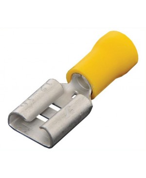 Yellow 9.2mm Female Half Insulated Spade Crimp Pack of 1000 H1822A