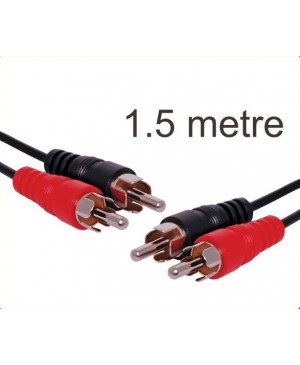 Dynalink 3 x Audio Patch Leads, 2 RCA to 2 RCA Male, 1.5 metre • P6210