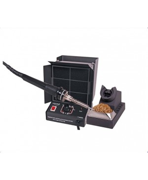 CLEARANCE: 60W Soldering Iron+Fume Extractor 240V, Metal • T2444A •