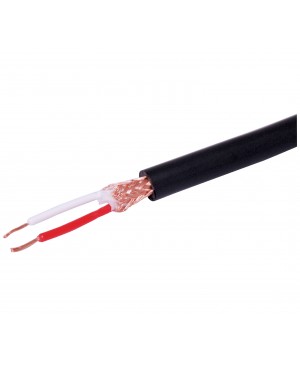 CLERANCE: Microphone Cable, 2 Core, 100m Roll, Heavy Duty,Black • W3028 • 