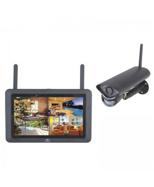 Techview 2.4GHz Wireless 720p Surveillance Kit, 18cm LCD & Camera QC3764