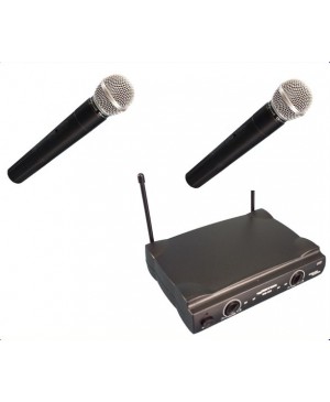 CLEARANCE: Complete Wireless Microphone System, 2 Hand Held Mics WM222-HH+HH