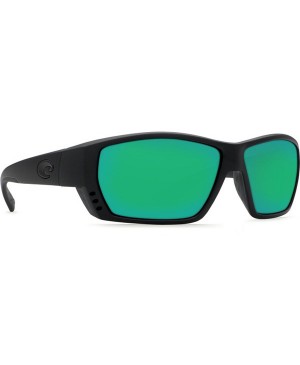 Costa Tuna Alley Sunglasses, Black Frame, 580G Green Mirror Lens TA 11 OGMGLP