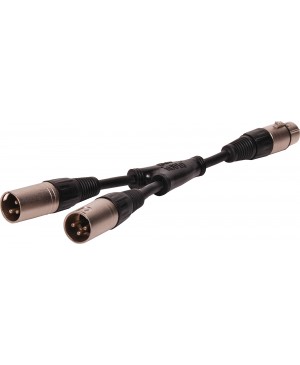 CLEARANCE: Redback 3 Pin XLR Y Adapter - Female To 2 X Male • P0761