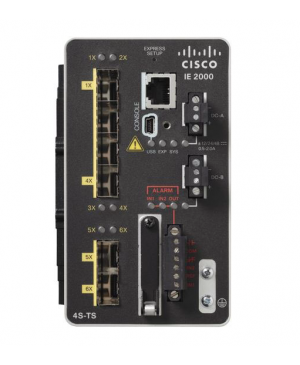 CISCO INDUSTRIAL ETHERNET IE-2000-4TS-G-B 2000 SERIES SWITCH WITH 6 PORTS, IE 4 10/100, 2 SFP GIIG